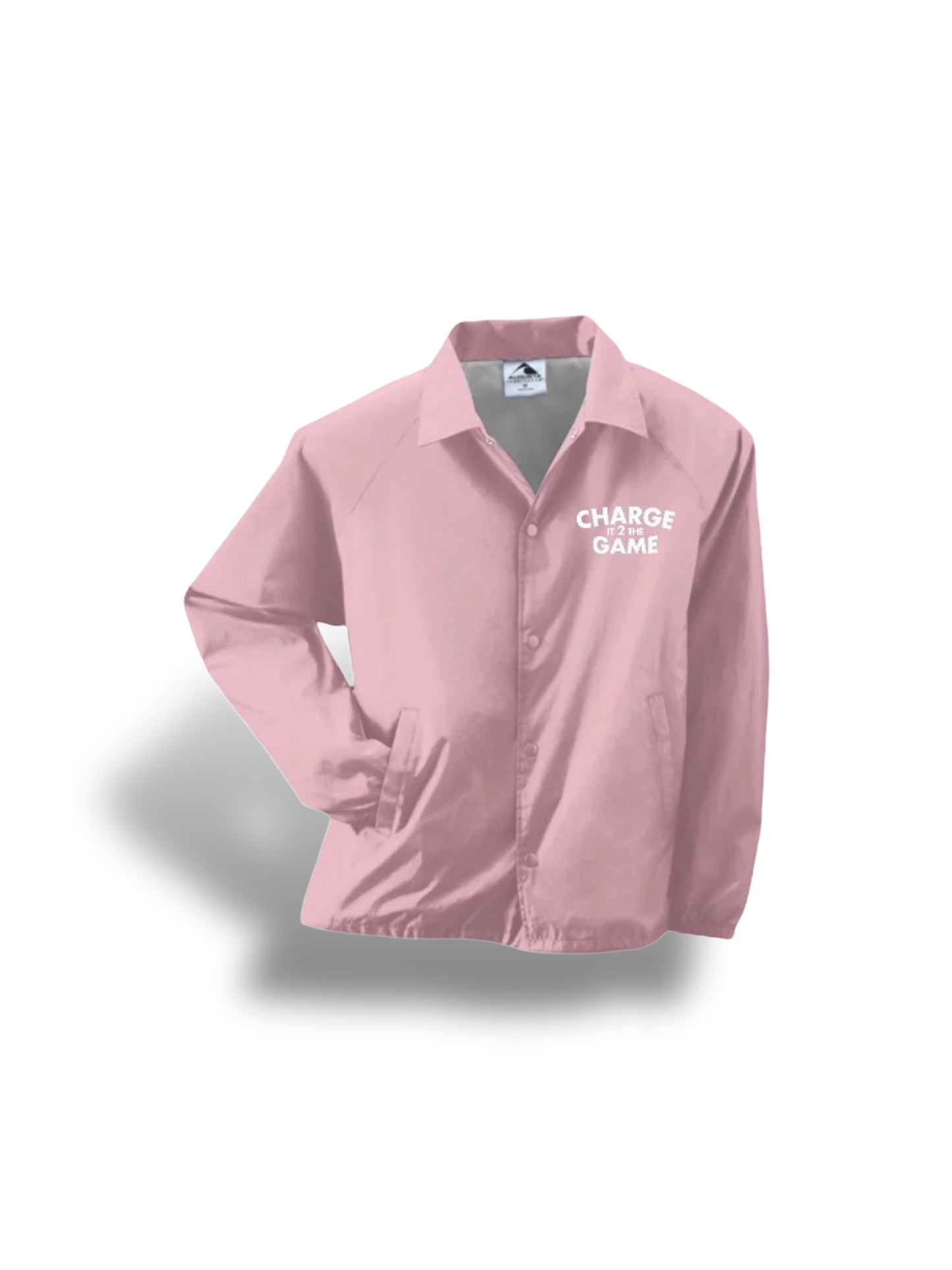 Charge It 2 The Game Embroidered Logo Pink Jacket - Charge It 2 The Game