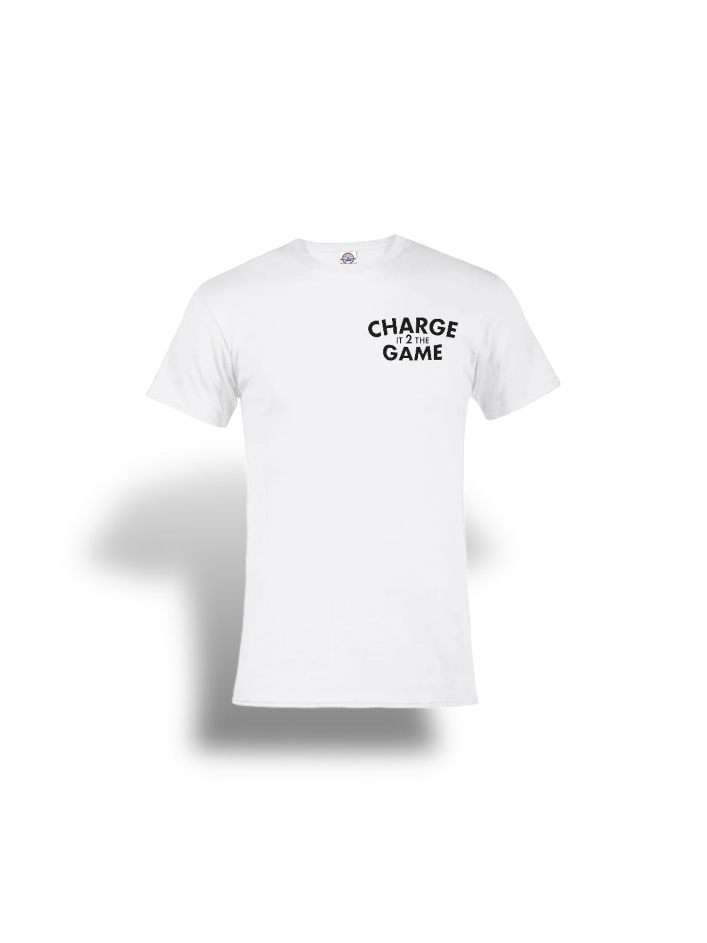 Charge It 2 The Game White Logo Tee - Charge It 2 The Game