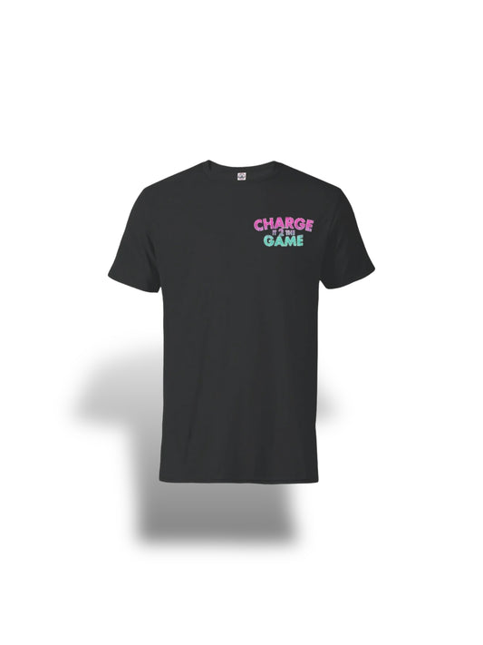 Charge It 2 The Game Black Logo Tee - Charge It 2 The Game